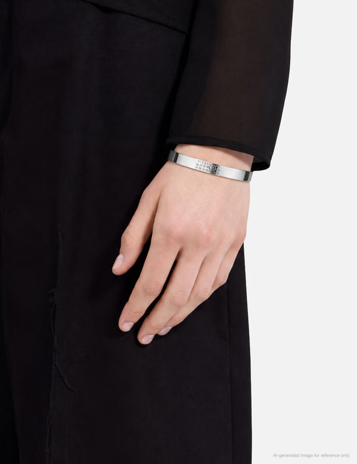 Numeric Minimal Signature Cuff Bracelet