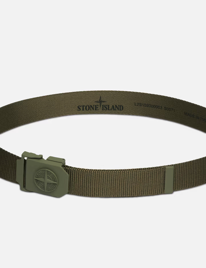 Nylon Tape Belt With Compass Logo Buckle