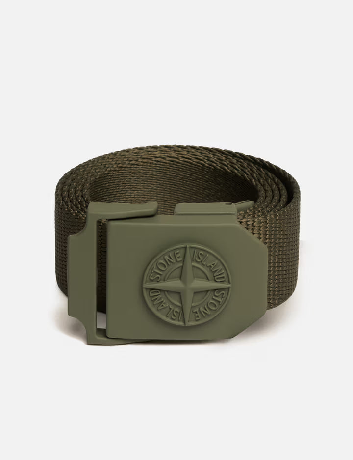 Nylon Tape Belt With Compass Logo Buckle
