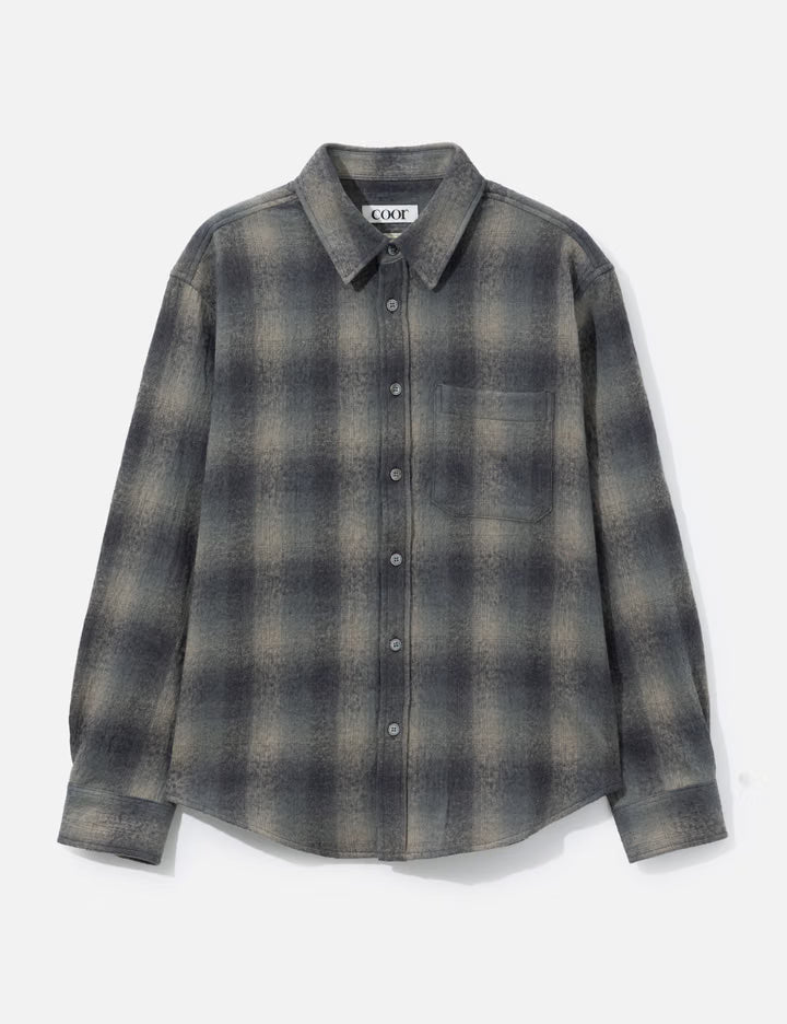 Ombre Flannel One Pocket Checkered Shirt V.2