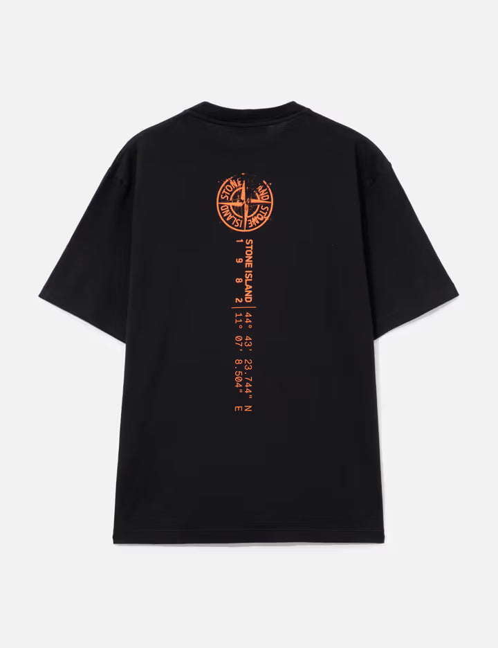 Organic Cotton Jersey T-Shirt With 'Vertical Placement' Print