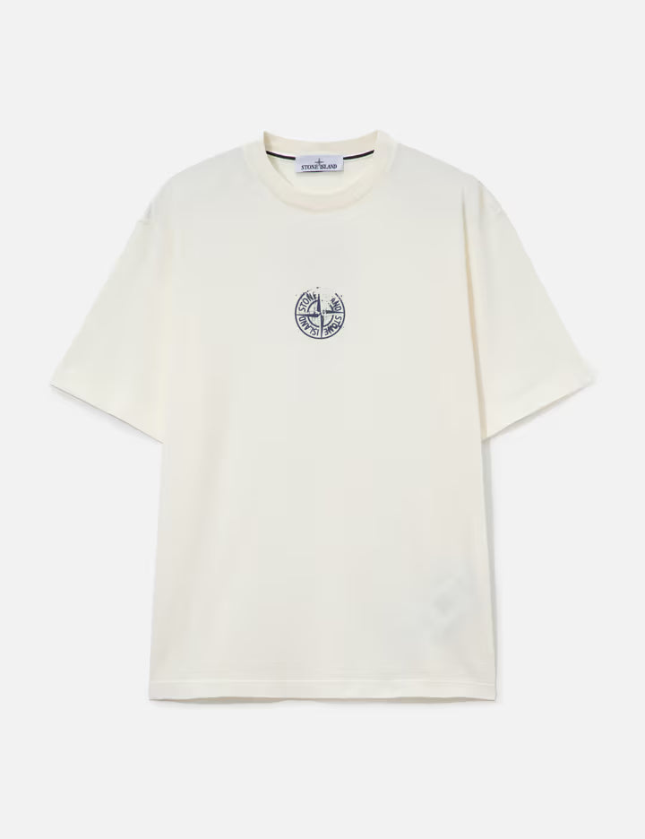 Organic Cotton Jersey T-Shirt With 'Vertical Placement' Print