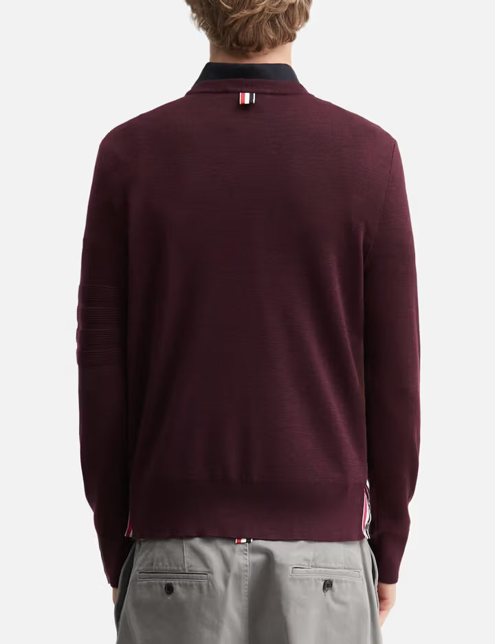 Ottoman Milano Stitch 4-Bar Bomber Pullover