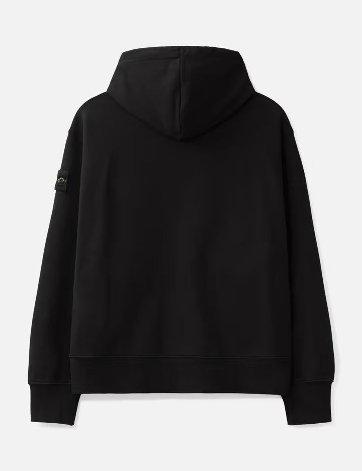 Oversized Garment Dyed Cotton Fleece Zip-Up Hoodie