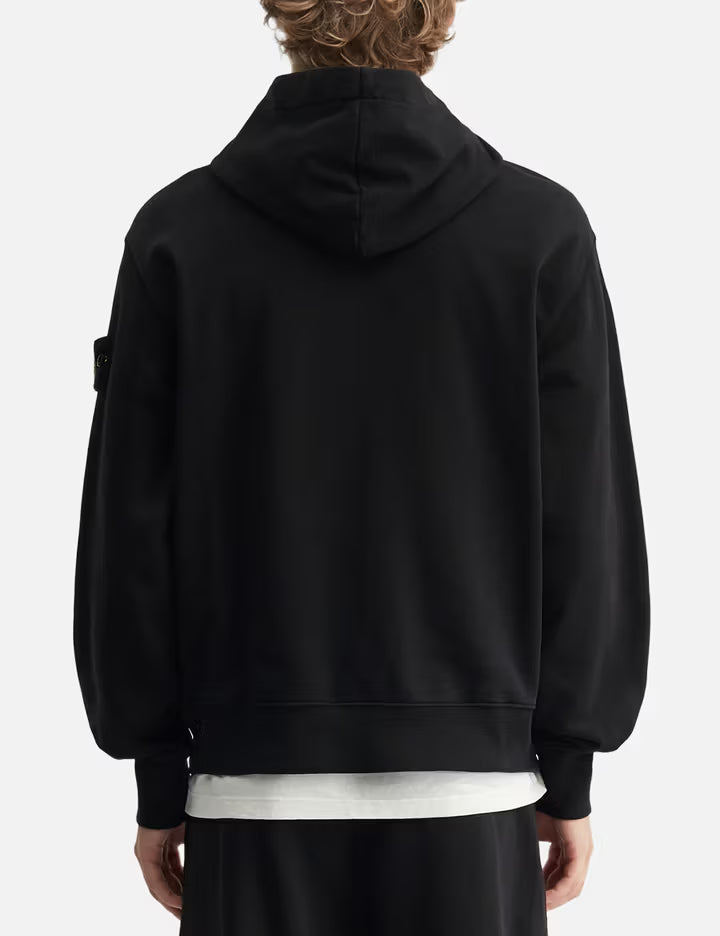 Oversized Garment Dyed Cotton Fleece Zip-Up Hoodie