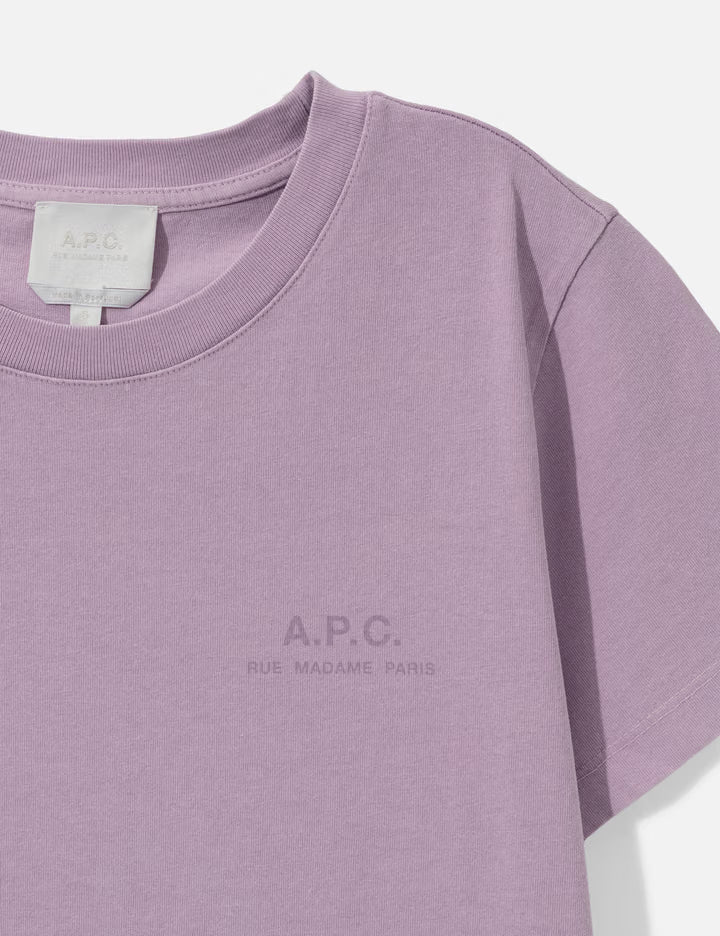 Pale Pink T-Shirt With A.P.C. Rue Madame Logo