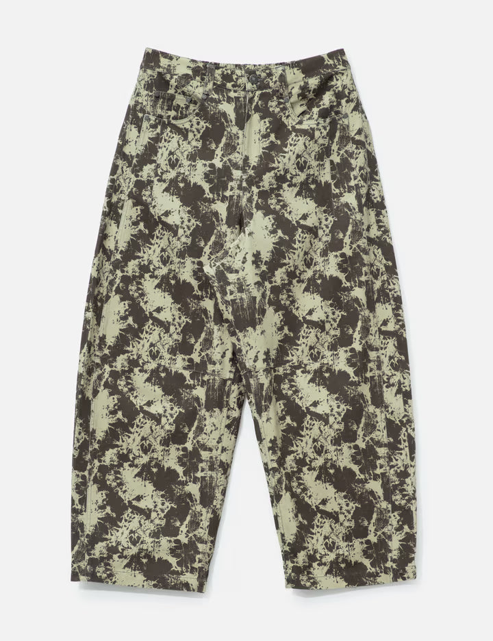 Distressed Effect Barrel Jeans