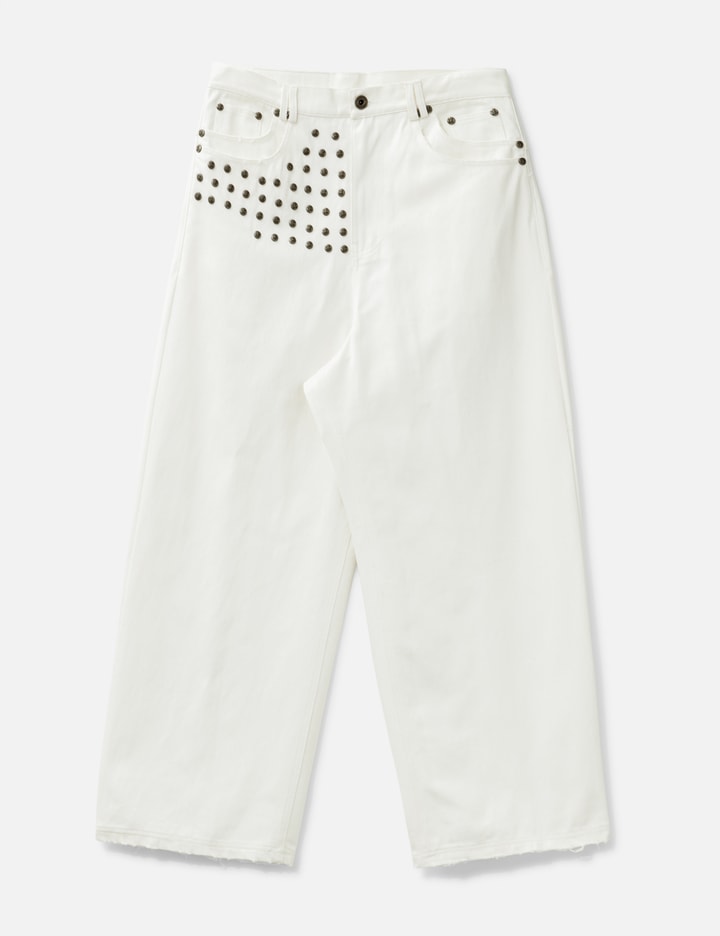 "Devlin" Studded Waxed Baggy Denims