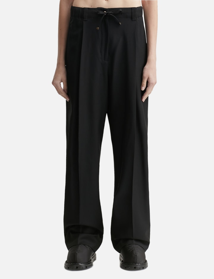 Wool Gabardine Tailored Trousers