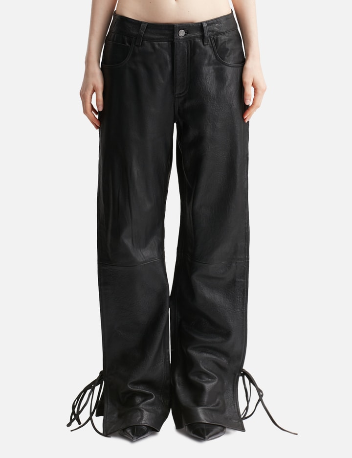 Baggy String Leather Trousers