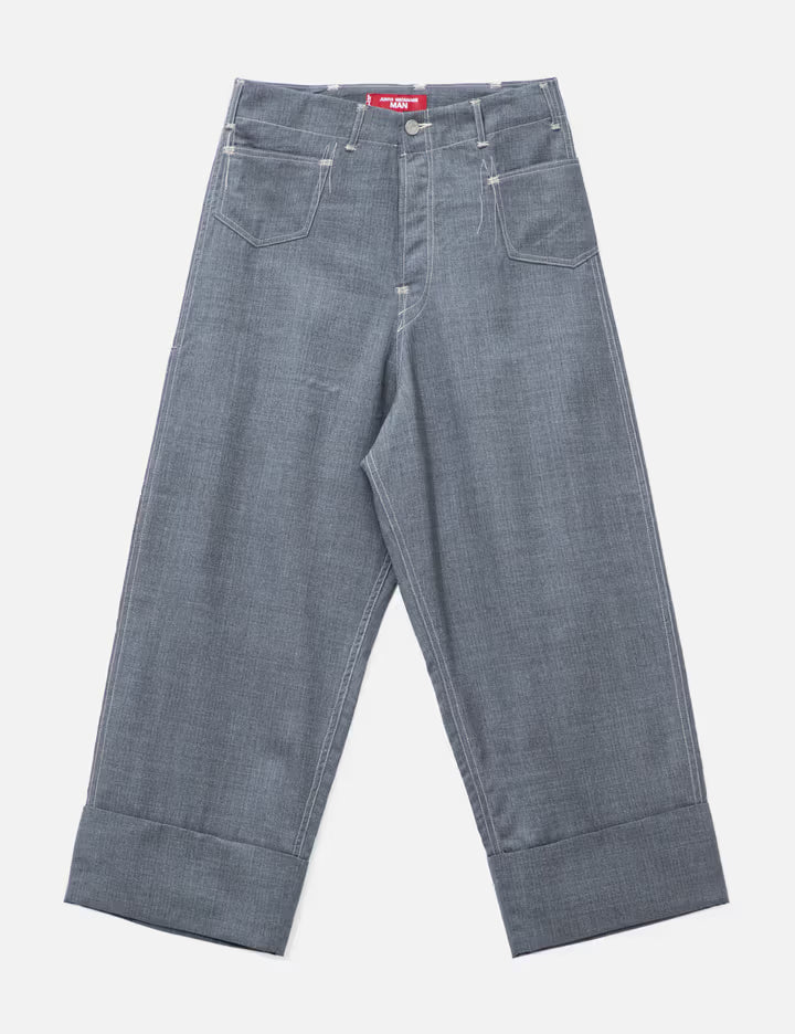 Junya Watanabe MAN X Levi's Wool Pinstriped Wide Cropped Pants