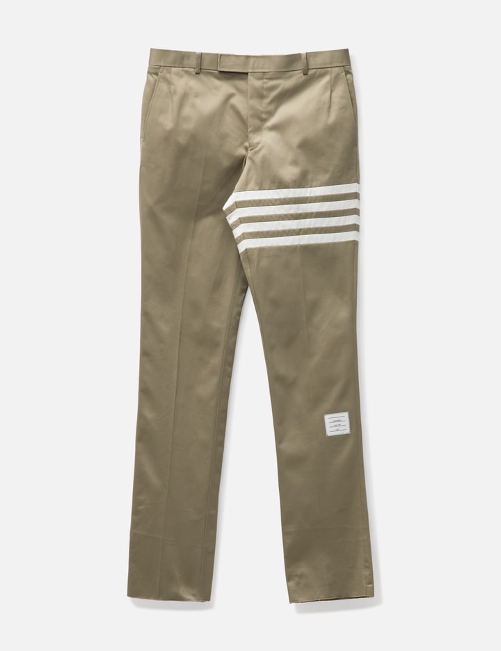 Cotton Twill Knit Seamed 4-Bar Unconstructed Chino Trousers