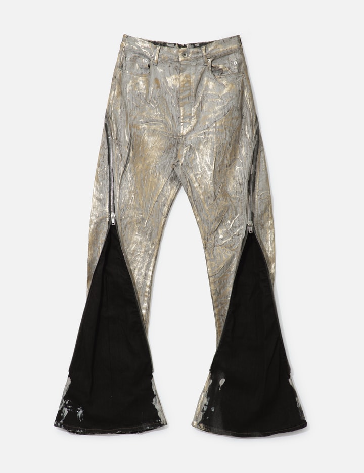 Hollywood Bolan Banana In Gold Megacrust Stretch Denim