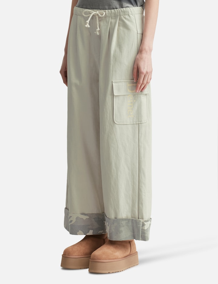 DEINET Roll Up Cargo Banding Pants Grey