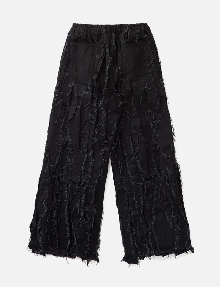 Asymmetric Pleats Denim