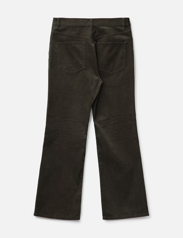 Embroidered Corduroy Flare Pants
