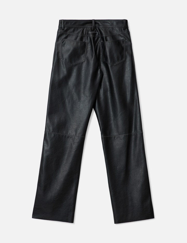 Faux Leather 5-pocket Trousers