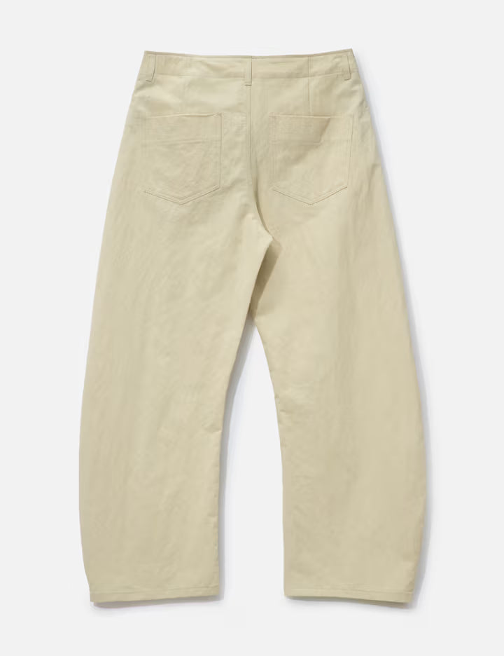 Deep Curved Cotton Blend Pants