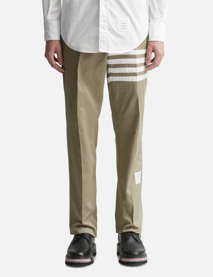 Cotton Twill Knit Seamed 4-Bar Unconstructed Chino Trousers