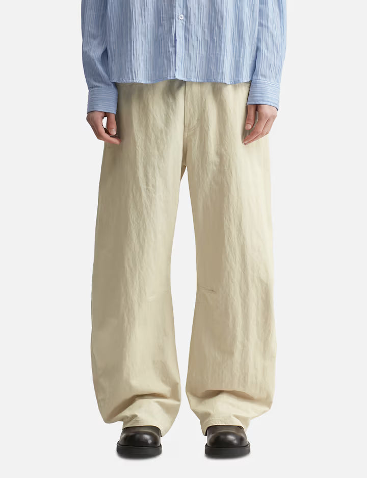 Deep Curved Cotton Blend Pants