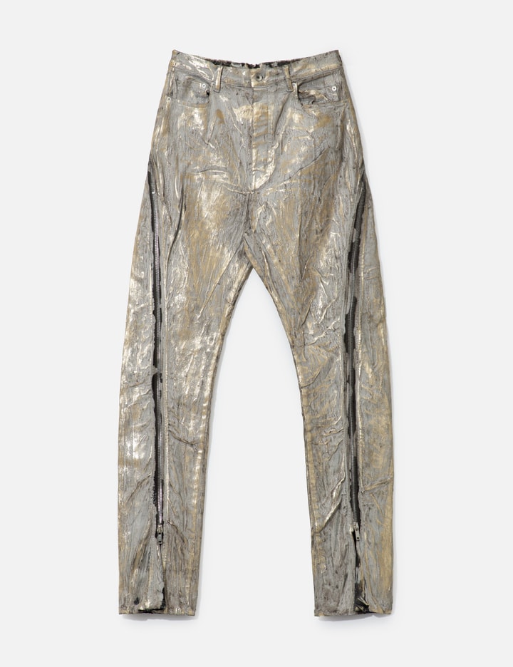 Hollywood Bolan Banana In Gold Megacrust Stretch Denim