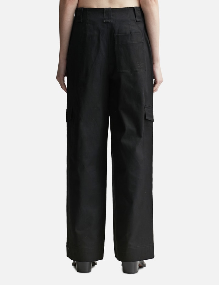 Herringbone Canvas Mid Waist Pants