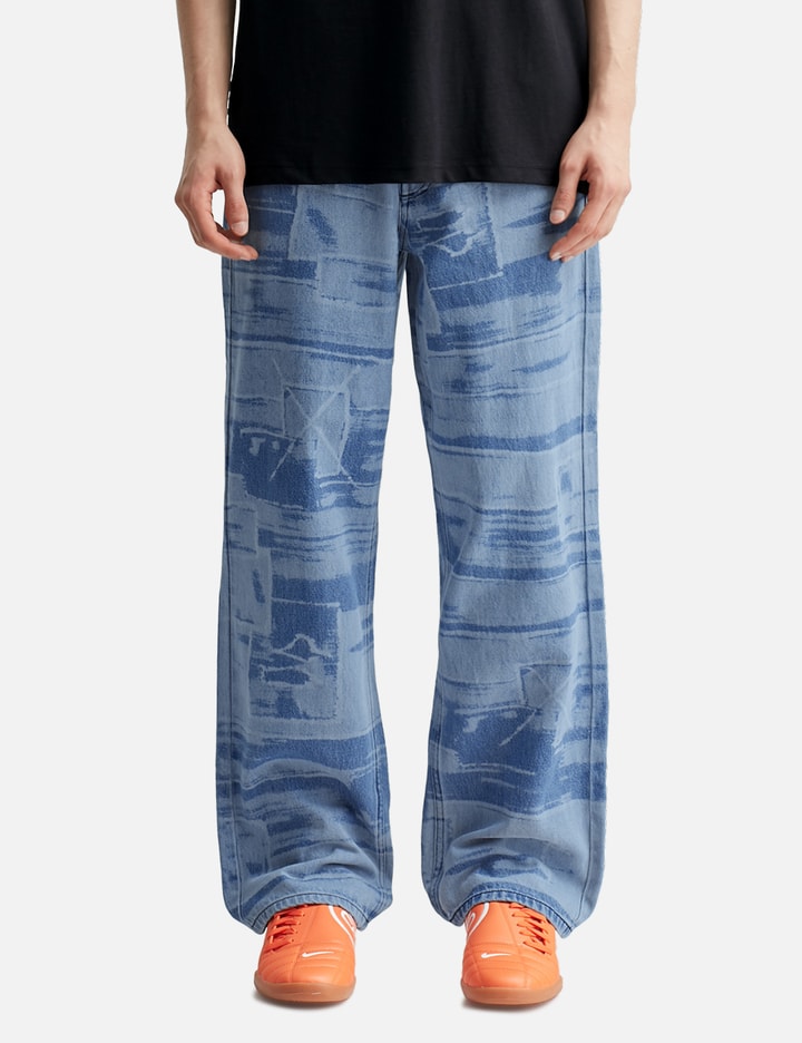Lasered Baggy 5 Pockets Pants