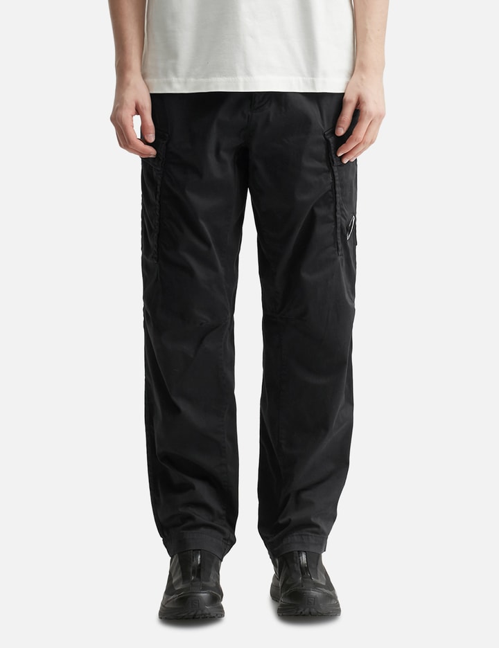 Stretch Sateen Loose Cargo Pants