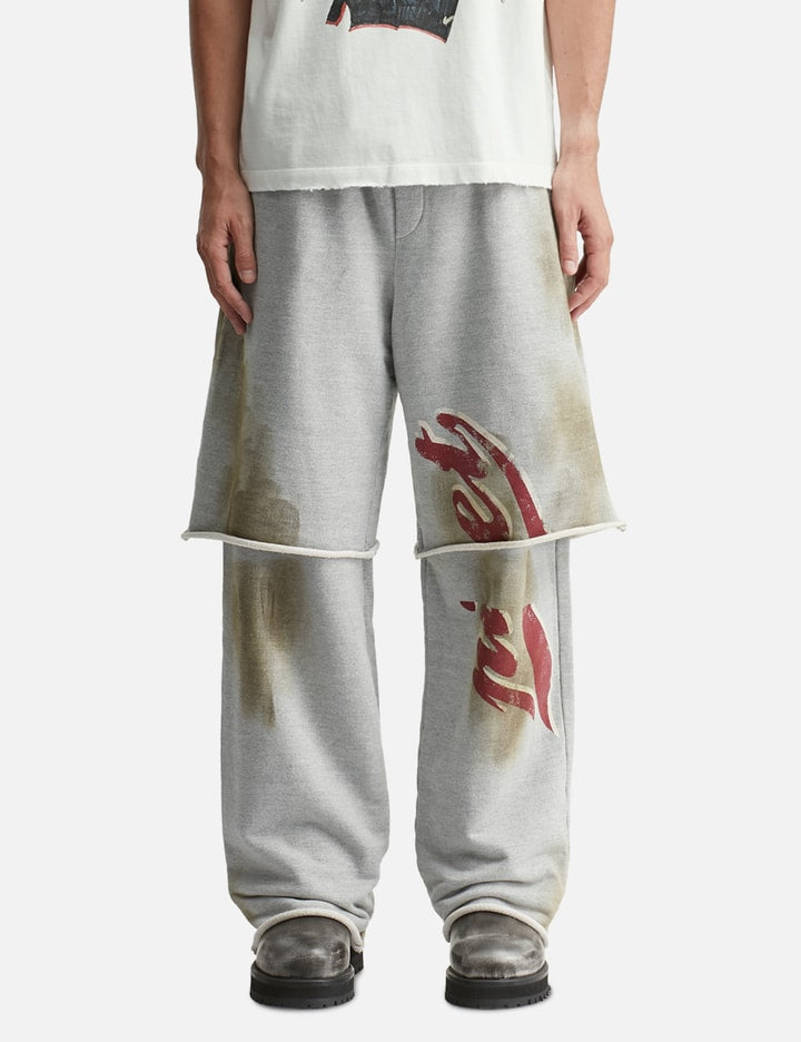 Layered Wide Leg French Terry Trousers