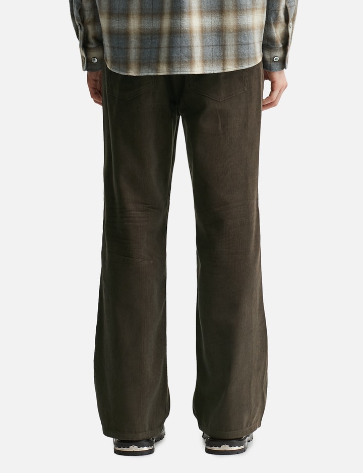 Embroidered Corduroy Flare Pants
