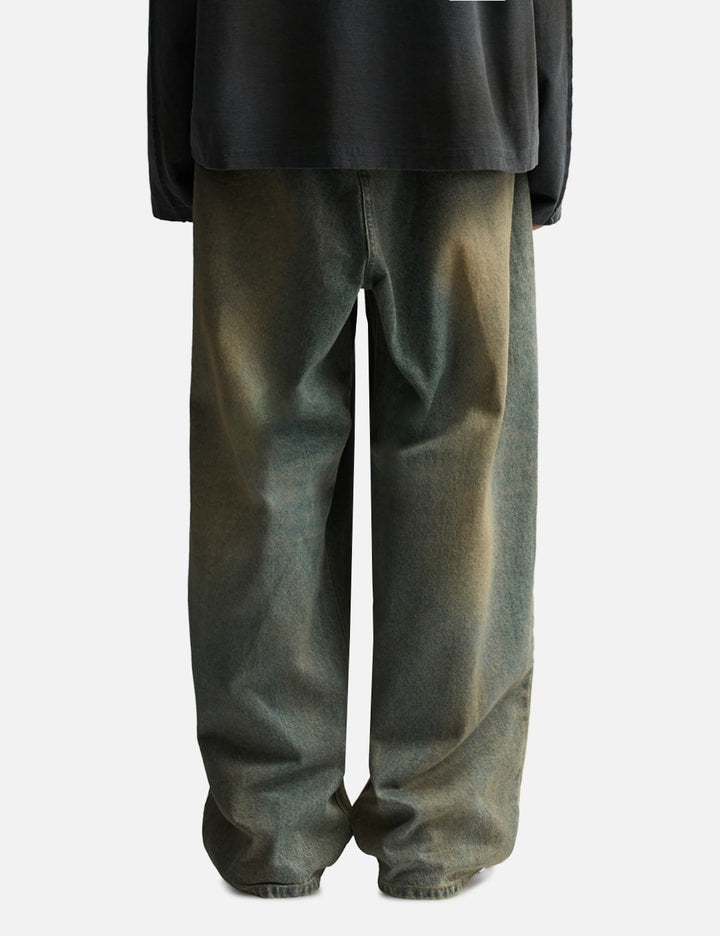 Coated Backward Denim Pants