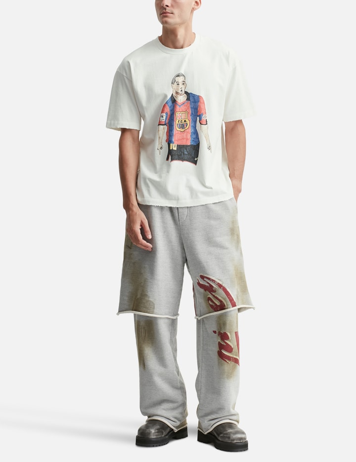 Layered Wide Leg French Terry Trousers