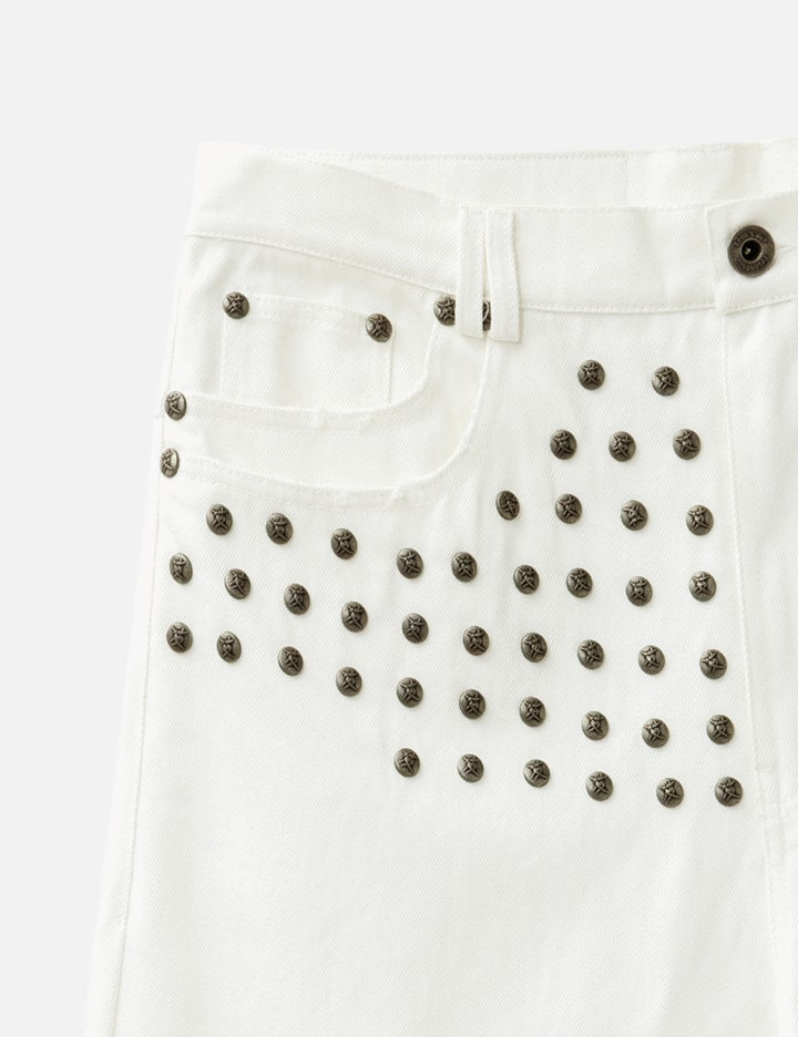 "Devlin" Studded Waxed Baggy Denims