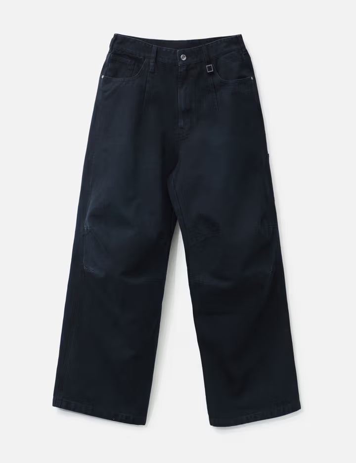 3D Wide Dyed Denim Pants