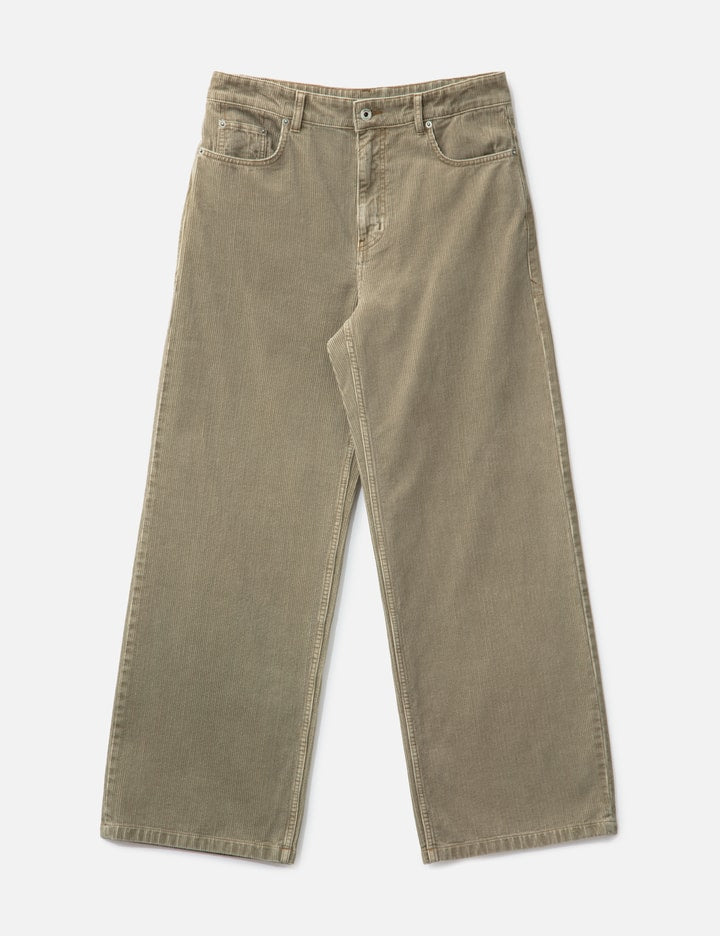 Corduroy Washed Semi Wide Pants