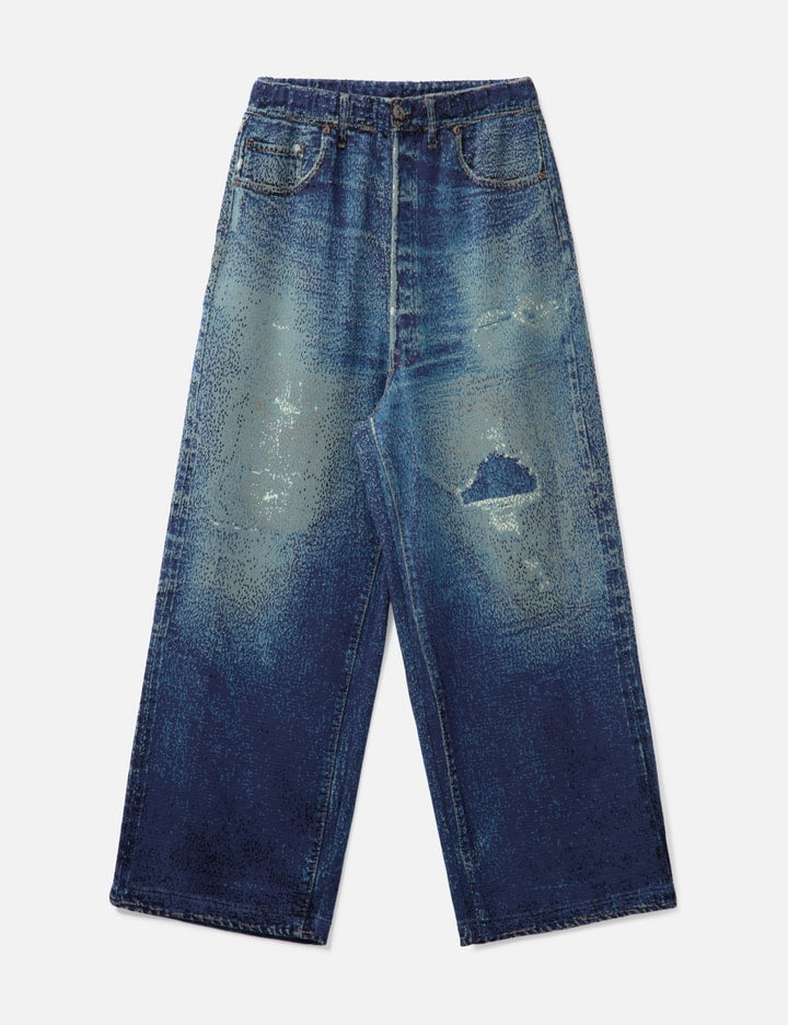 Knit Denim Pants