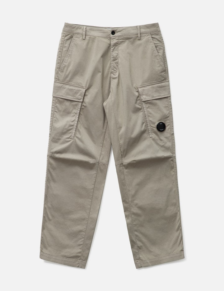 Stretch Sateen Loose Cargo Pants