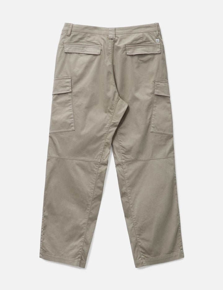 Stretch Sateen Loose Cargo Pants