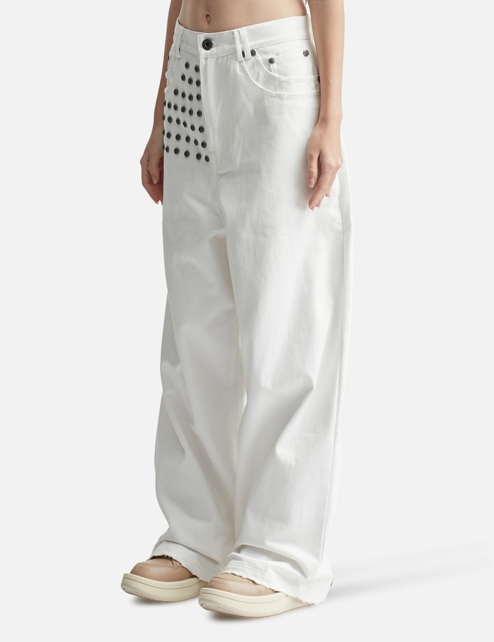 "Devlin" Studded Waxed Baggy Denims