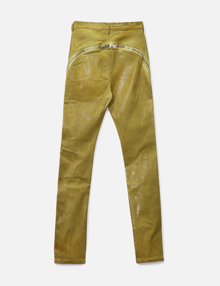 BOLAN BANANA IN OCHRE FOIL STRETCH DENIM