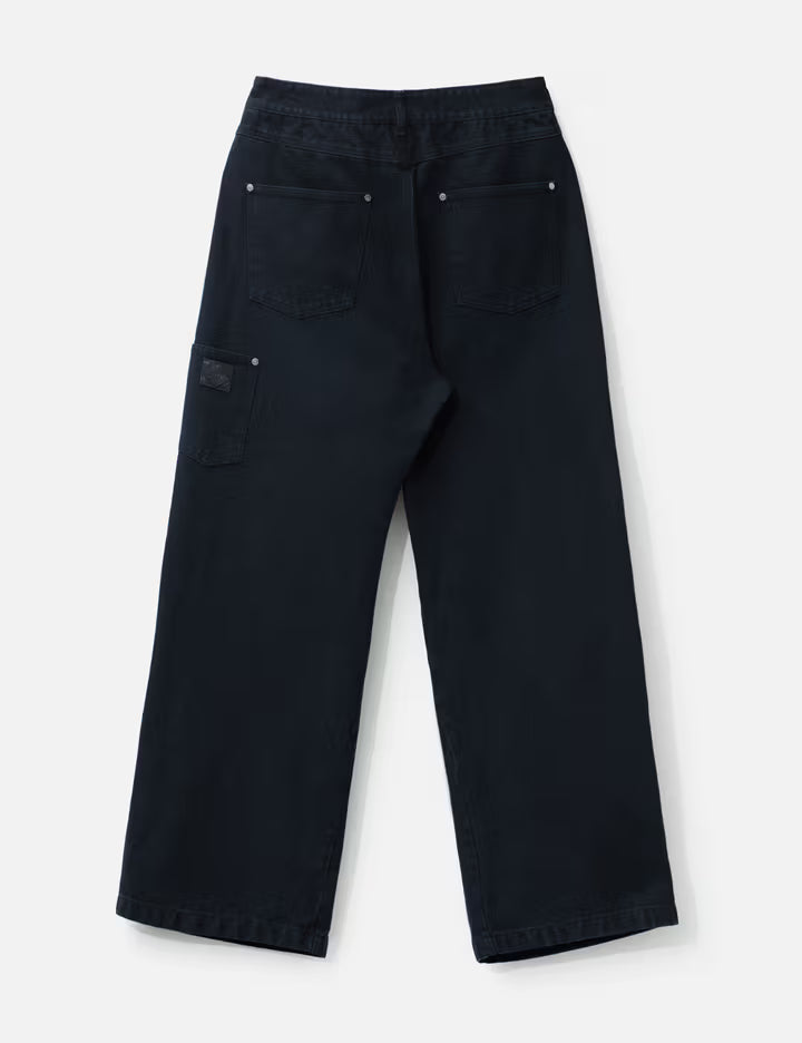 3D Wide Dyed Denim Pants