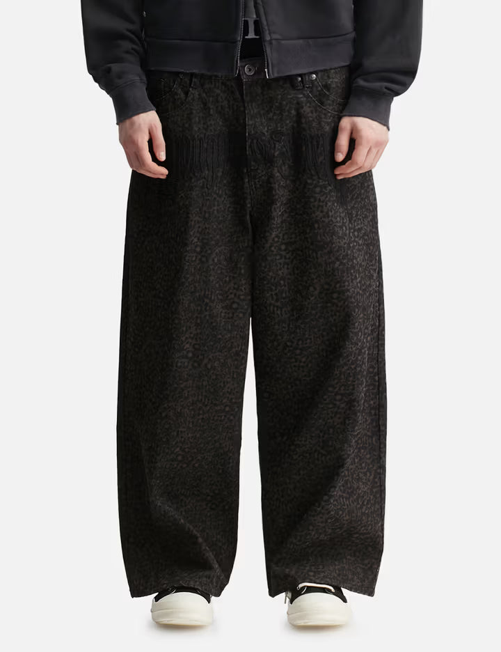 "Bruce" Leopard Baggy Denims