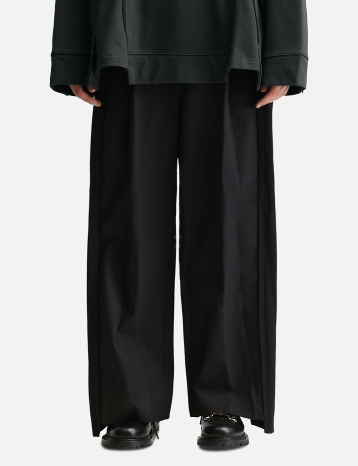 Asymmetric Cut Flare Pants