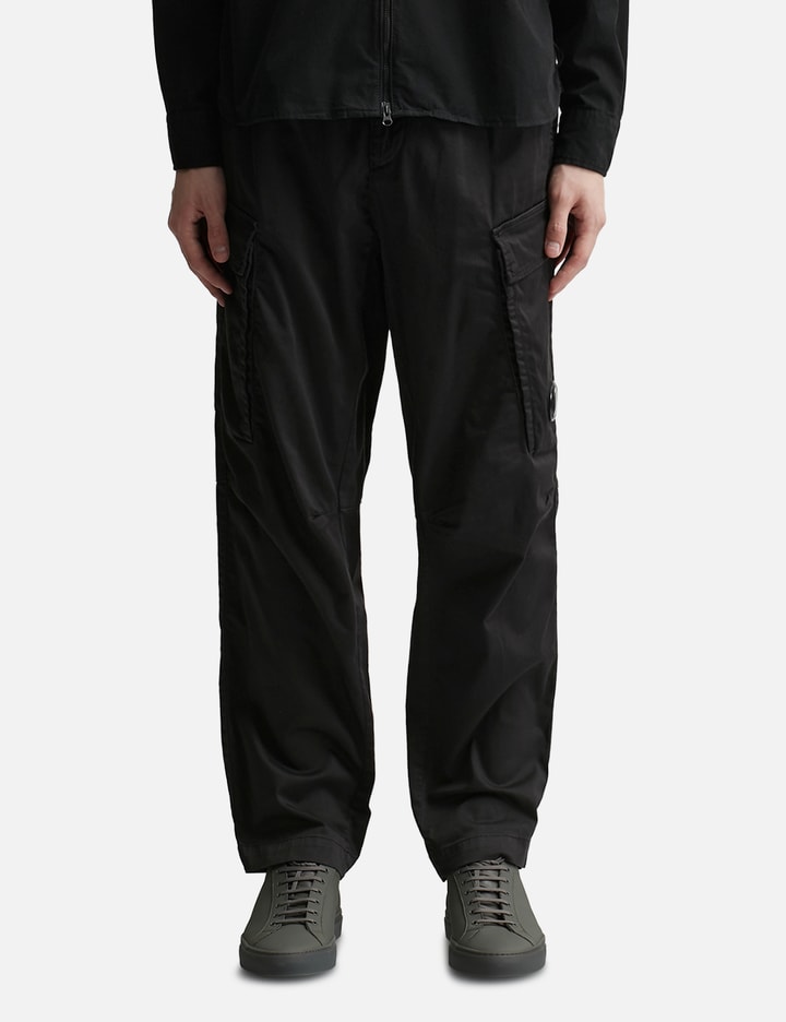 STRETCH SATEEN LOOSE CARGO PANTS