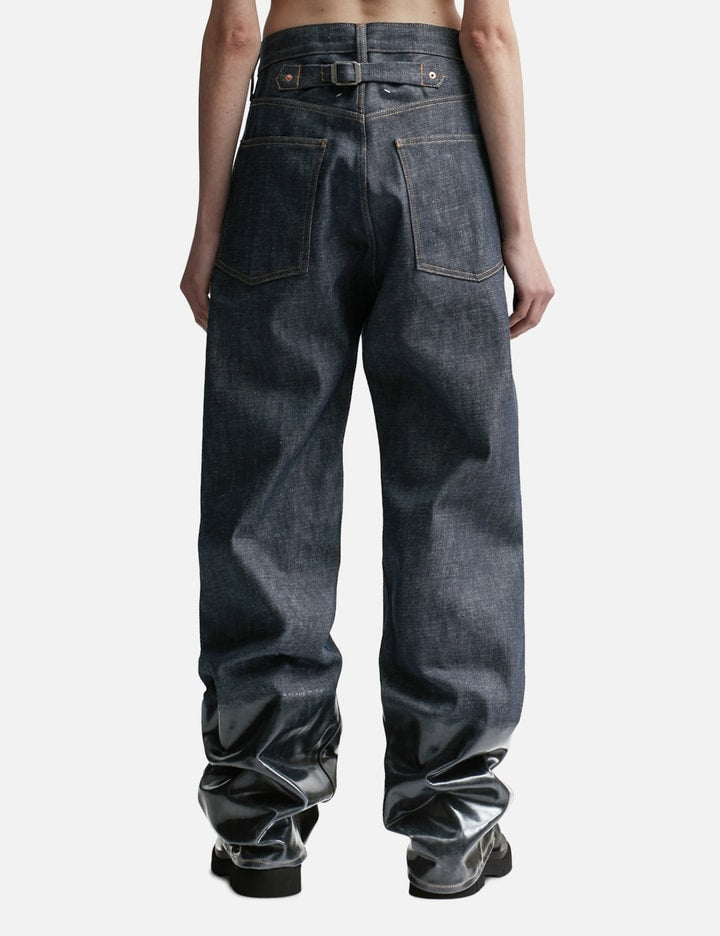 Lacquered Turn-up Jeans