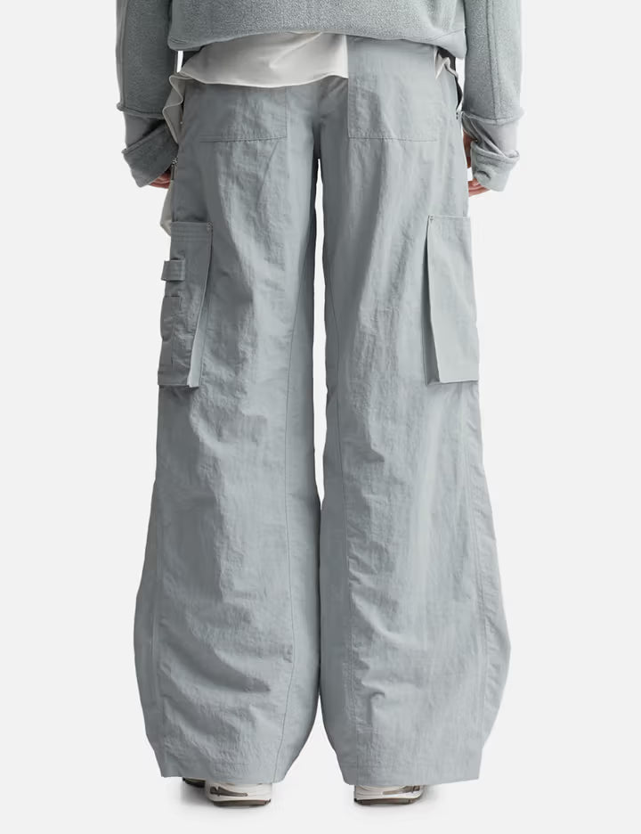 Mixed Layered Tie Jogger Pants