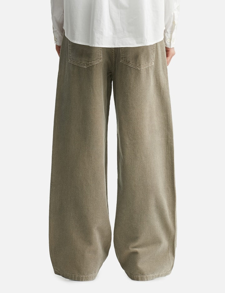 Corduroy Washed Semi Wide Pants