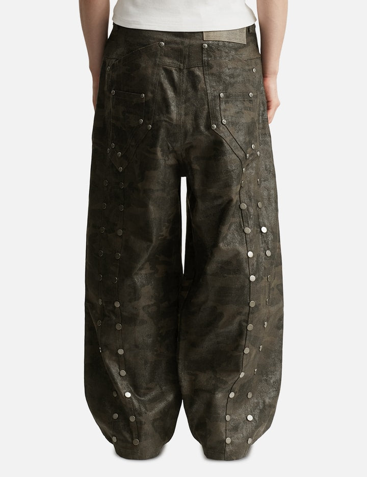 "Lucius" Embroidered Waxed Baggy Denims