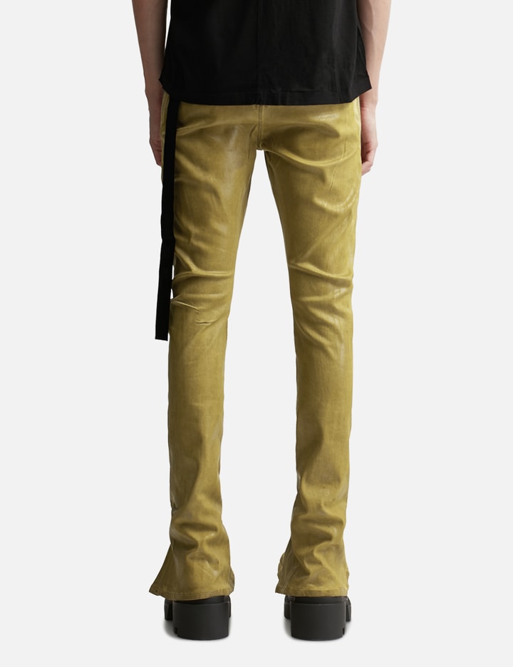 BOLAN BANANA IN OCHRE FOIL STRETCH DENIM