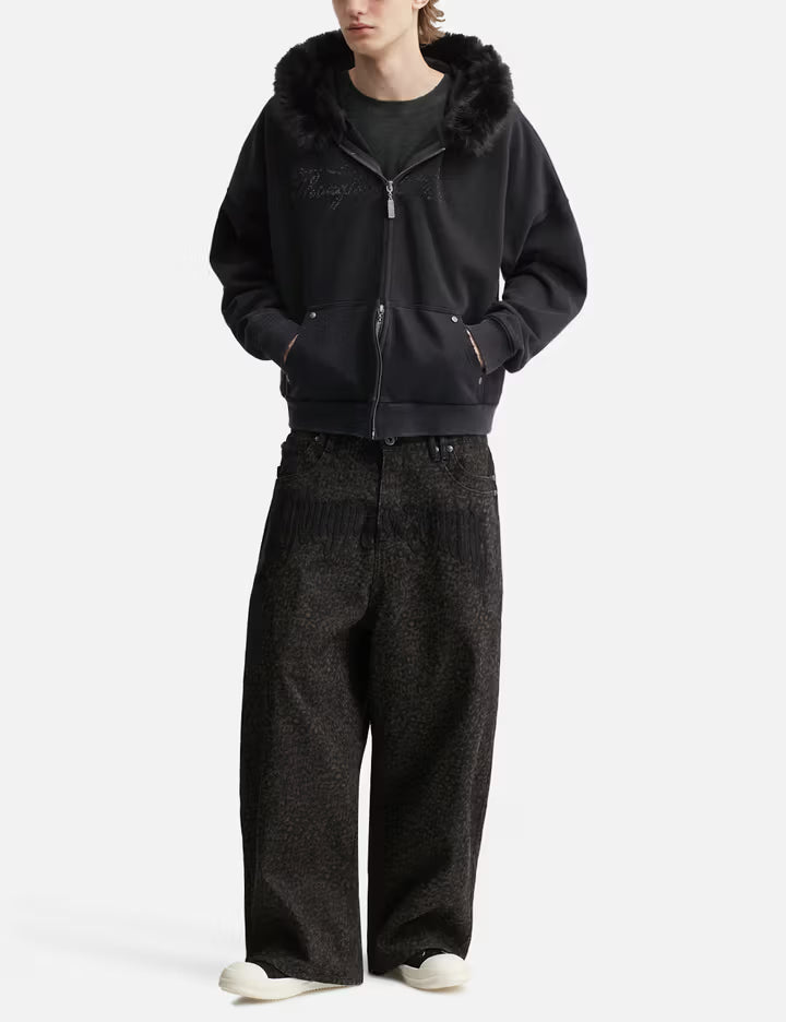 "Bruce" Leopard Baggy Denims